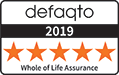 Whole-of-Life-Assurance-Rating-Category-and-Year-5-Colour-CMYK-(002) 5 star Defaqto 2019 badge